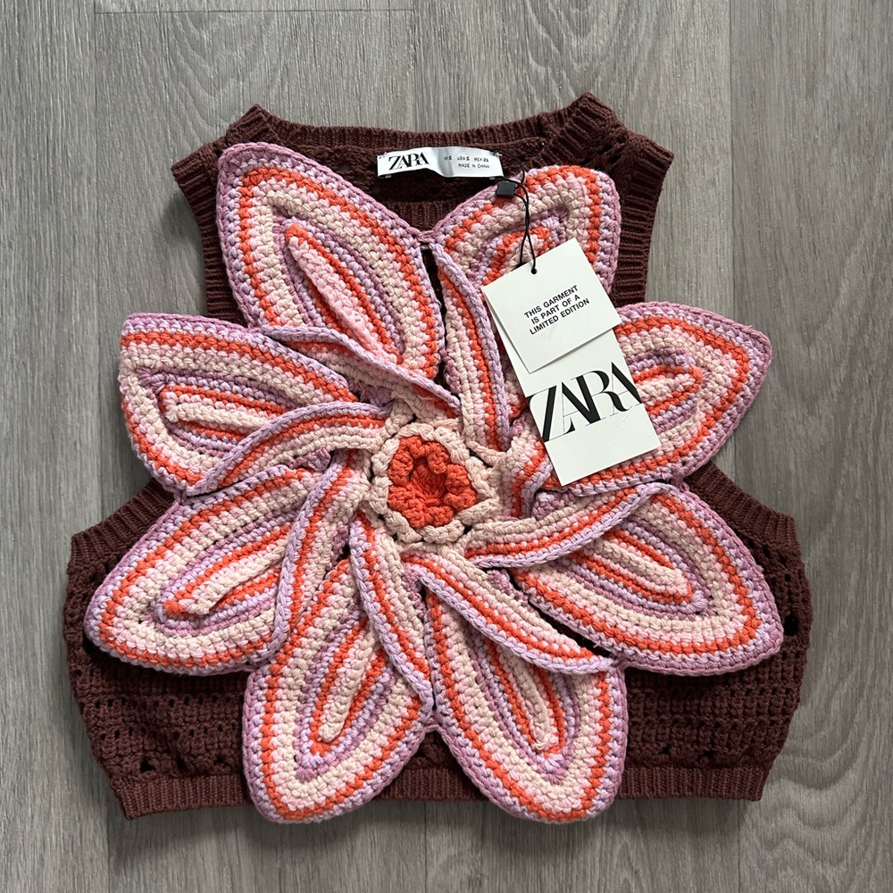Zara crochet flower tank